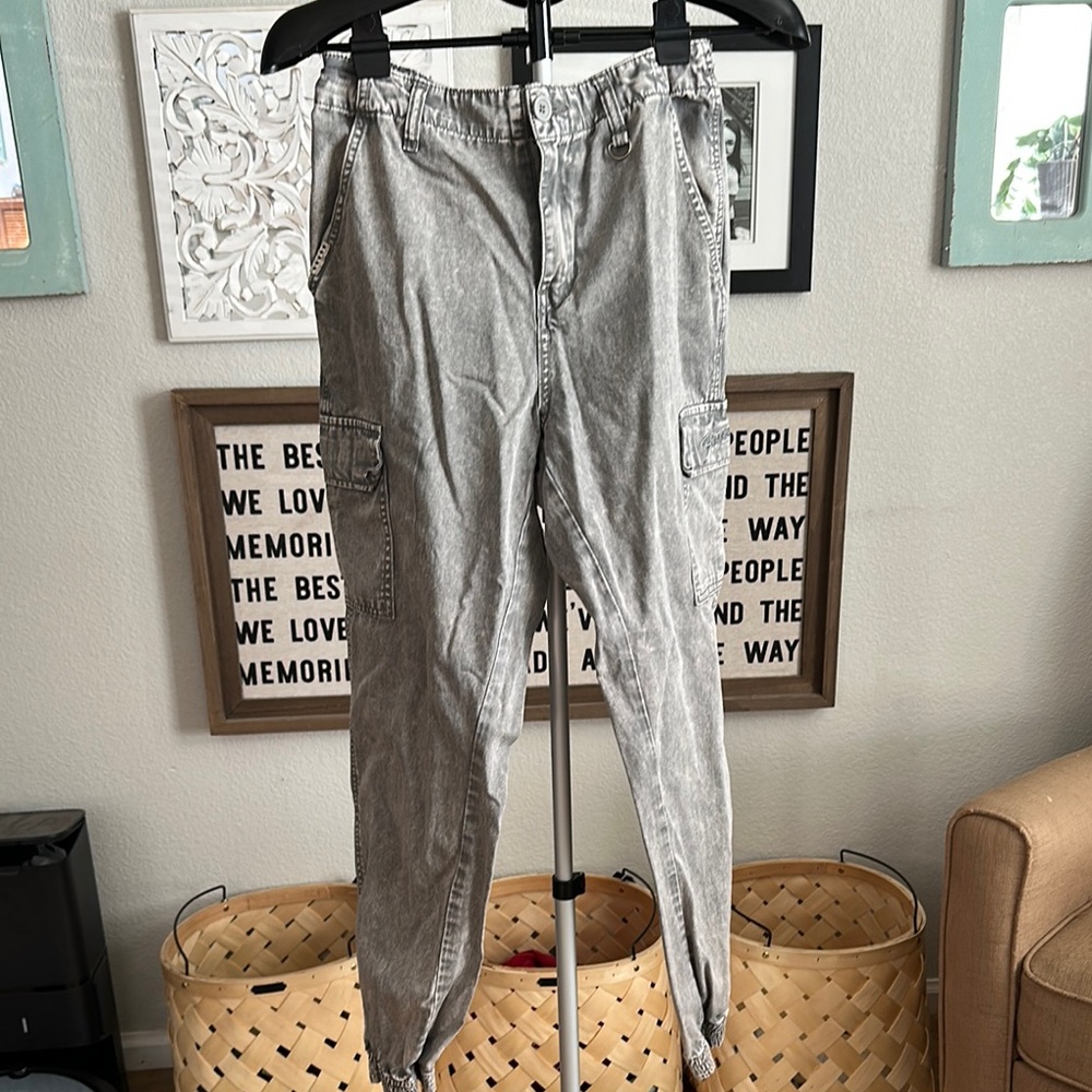 Five Star Women's Gray Cargo Jeans
